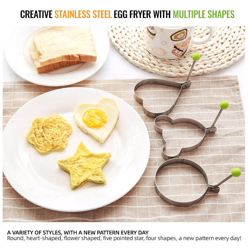 (🔥LAST DAY PROMOTION - SAVE 49% OFF) Stainless Steel Fried Egg Molds-BUY 2 GET 1 FREE