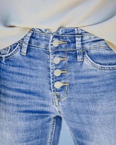90s Vintage Button Fly High Waist Flare Leg Jeans,Free Shipping
