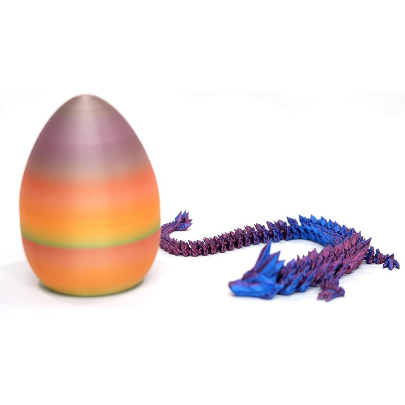 Best Easter Basket Stuffers🥚 3D-Printed Articulated Crystal Dragon With Egg🐉