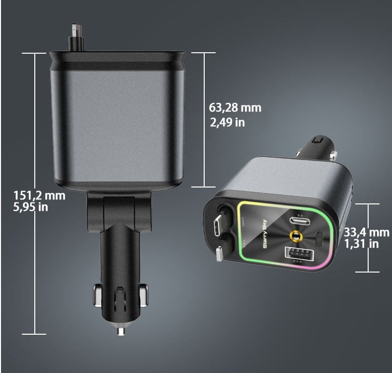 🔥Heißer Verkauf 49% Rabatt🔥120W 4-in-1-Autotelefon ladegerät