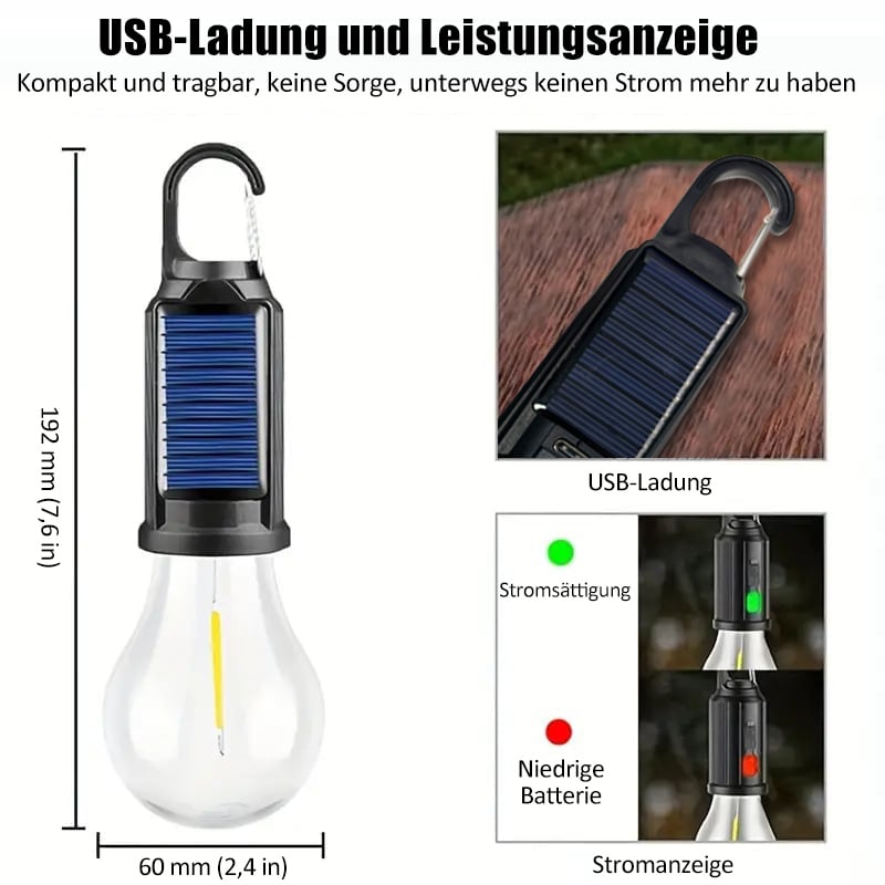 Letzter Aktionstag!🔥Vintage Solar-Campinglampe