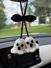 Halloween Crochet Ghost Car Charm