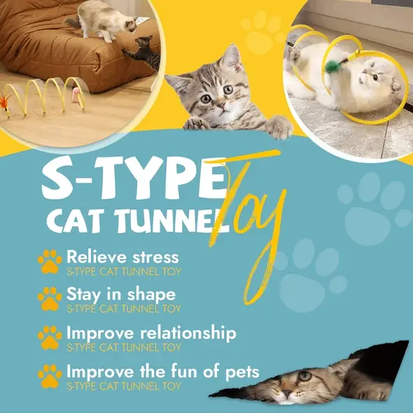 🔥Last Day 70% Off🔥S-Type Cat Tunnel Toy