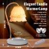 GEEZO Fragrance Candle Warmer Lamp with 2 Bulbs Electric Candle Warmer with Timer & Dimmer for Home Decor