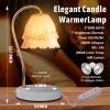 GEEZO Fragrance Candle Warmer Lamp with 2 Bulbs Electric Candle Warmer with Timer & Dimmer for Home Decor