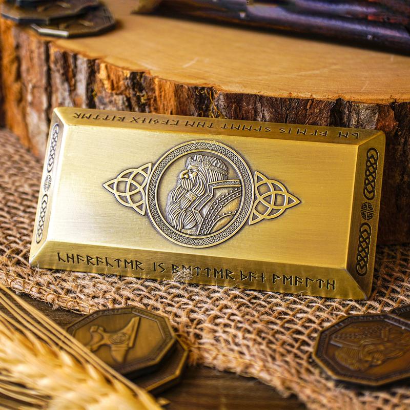 💖Last Day Sale 49% OFF-Dwarven Gold and Silver Bars Heavy RealisticProps for Tabletop RPGs & Larping Activities💎