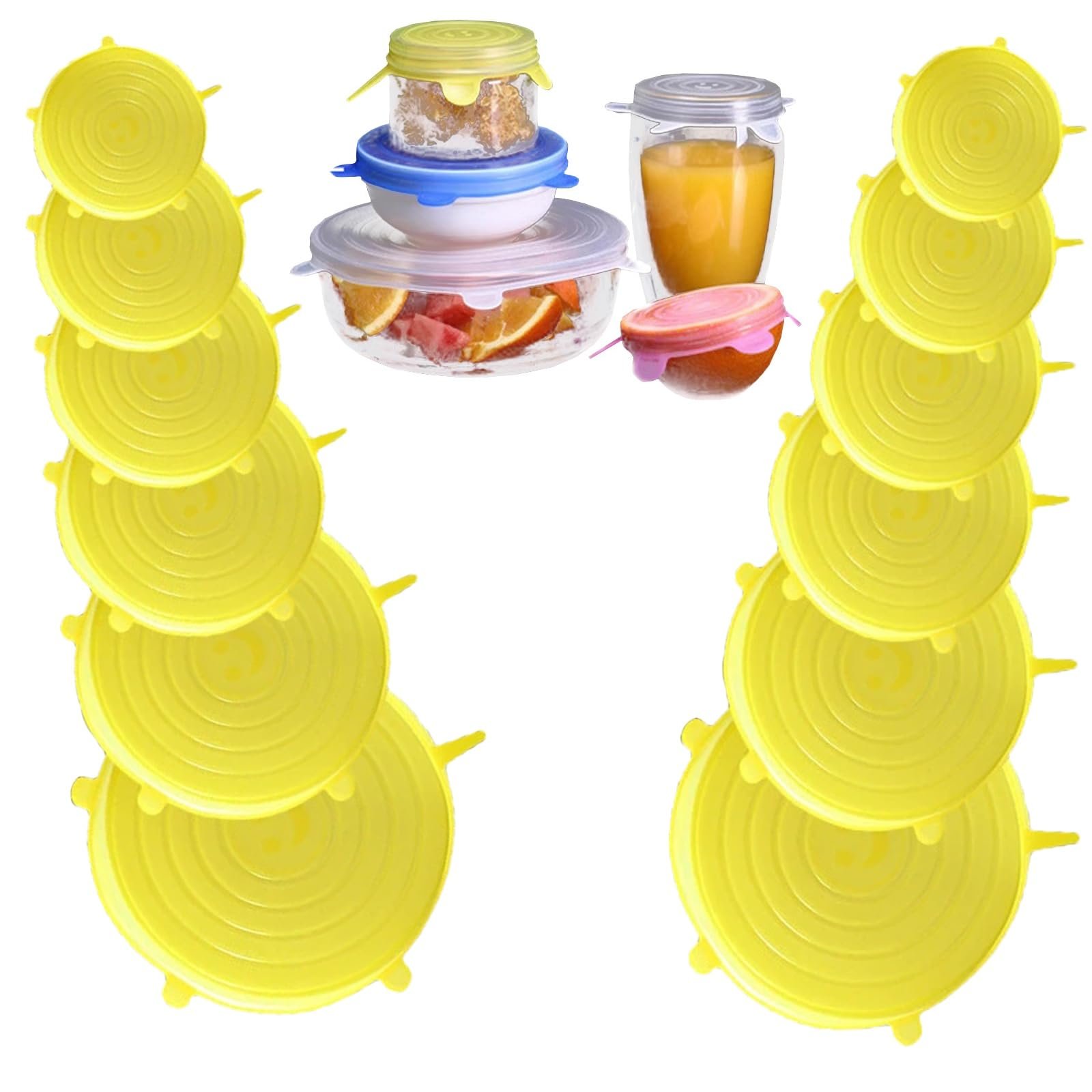 💥LAST DAY SALE 50% OFF💥6/12pcs Silicone Cover Stretch Reusable Lids