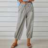 High Waist Button Cropped Pants