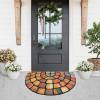 🎁TikTok Last Day Sale - 70% OFF💖Boho Style Semicircular Door Mat - Non Slip Soft Floor Carpet