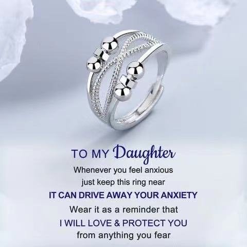 🔥 Last Day Promotion 49% OFF 🔥For Daughter -  Drive Away Your Anxiety Layer Cross Beads Fidget Ring