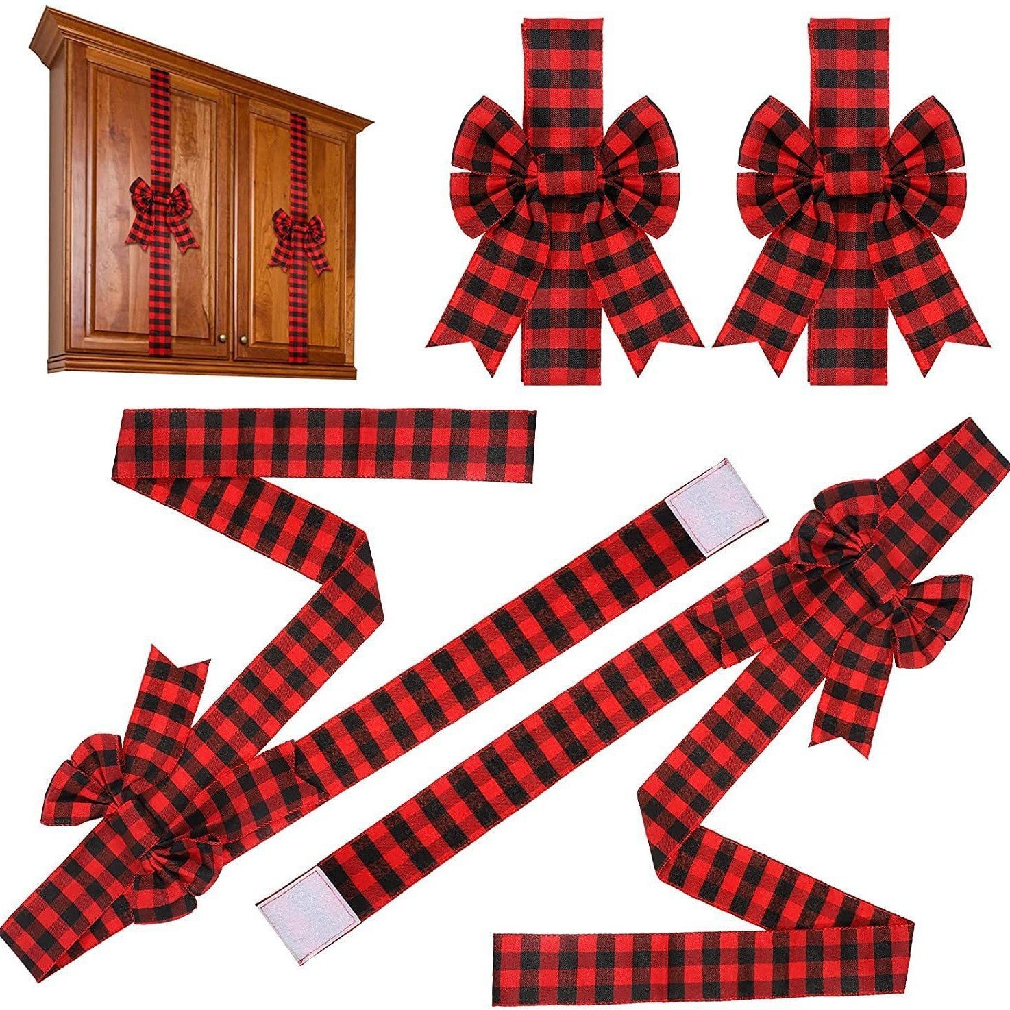 🎄TikTok Christmas Sale -70% OFF✨Christmas Cabinet Ribbons Bows🎀