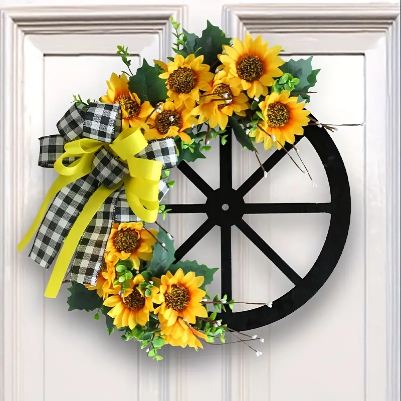 🌻Sunflower bow & Watering can Wreath🌺