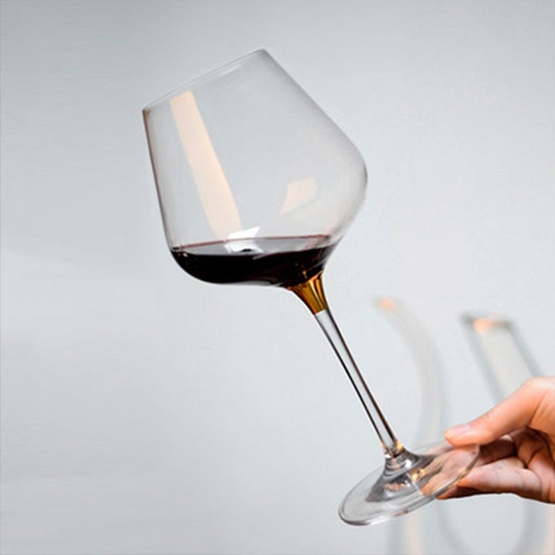 Taylor Luxury Gold Rim Burgundy Wine Glass