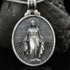 2024 Pure Tin Miraculous Medal Virgin Mary Necklace