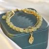 🔥Last Day Free Shipping 💞Hetian jade gold leaf bracelet🔥