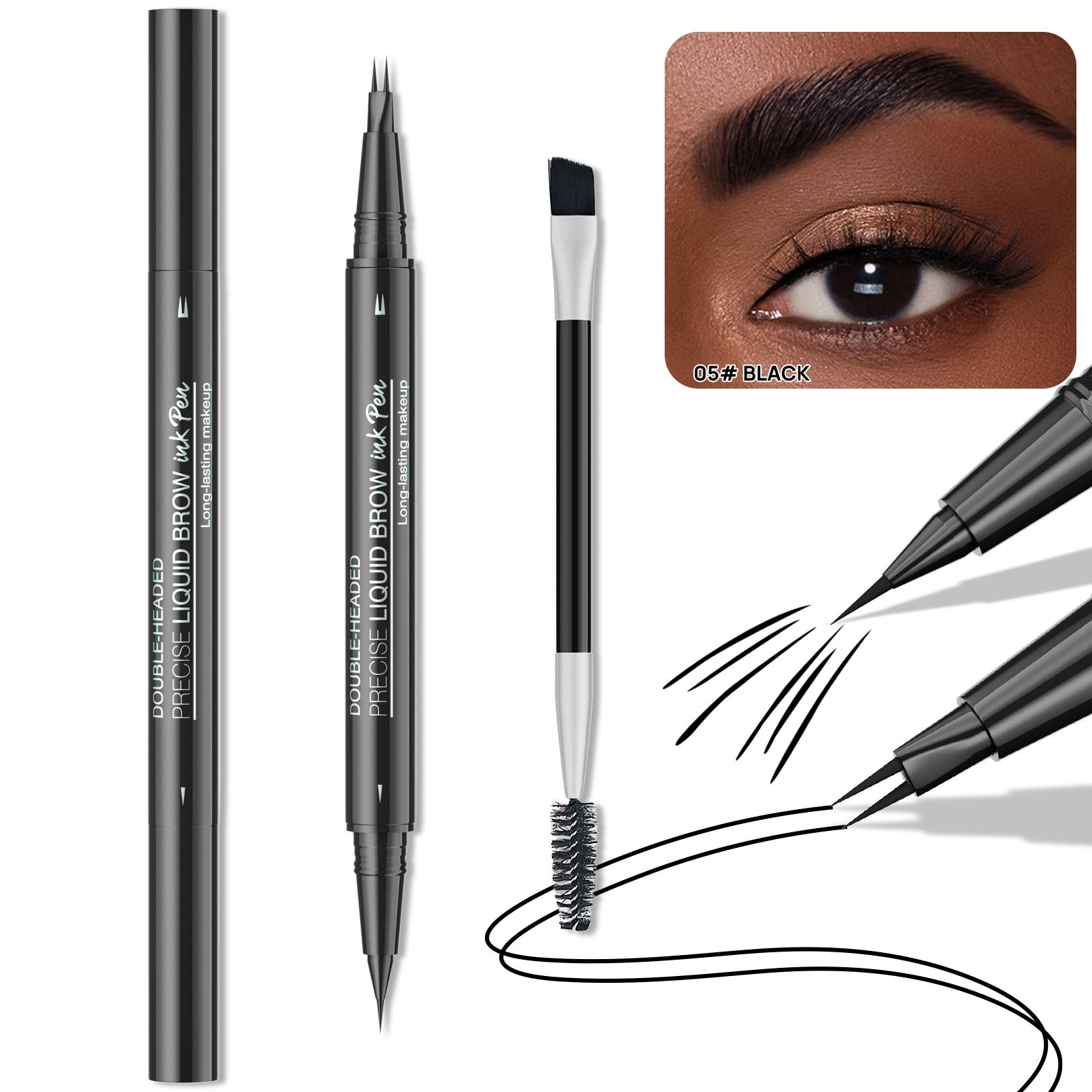 💖 Achieve Perfect Brows Instantly✨2-in-1 Dual-Ended Eyebrow Pen