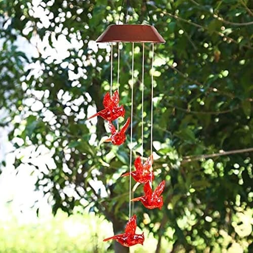 Solar Cardinal Wind Chime Light-Buy 2 Free Shipping