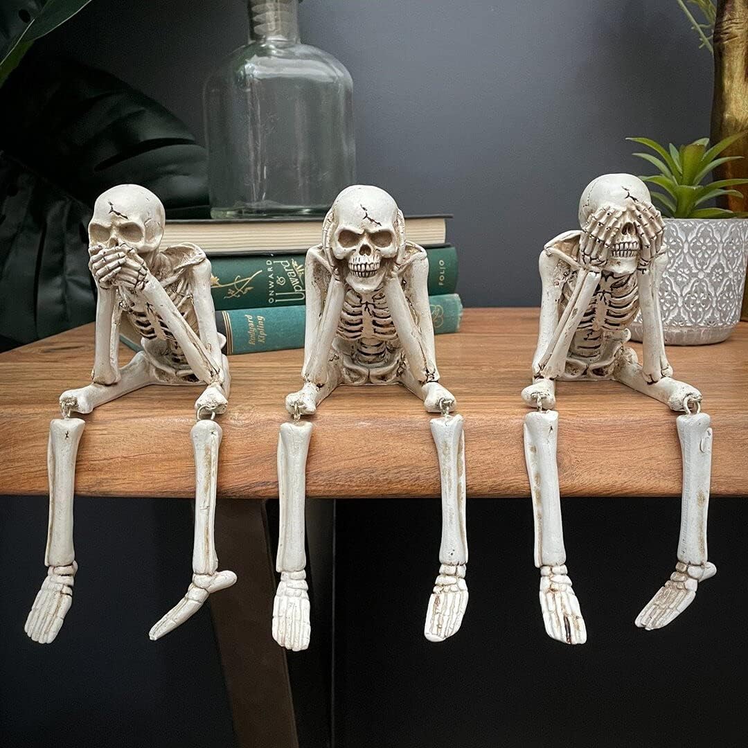 💥LAST DAY SALE 50% OFF💥See Speak Hear No Evil Skeleton Figurines