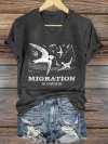 Women's casual Migration Is Natural T-shirt