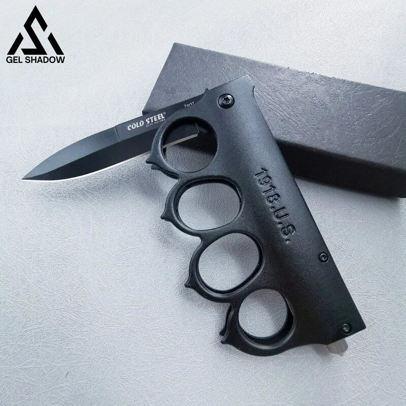 WWI 1918 Trench Knife Folder Spring Assist Knuckle Knife