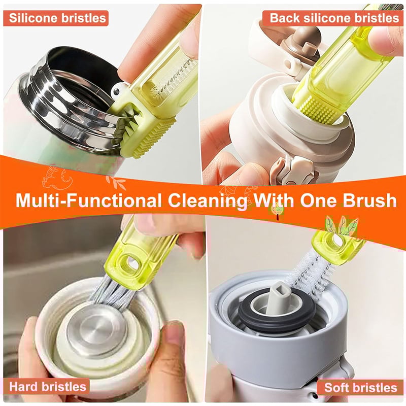 🔥Last Day Promotion 70% OFF🔥Crocodile  Shape 3 in 1 Cup Lid Gap Cleaning Brush⚡Buy 3 Get 3 Free