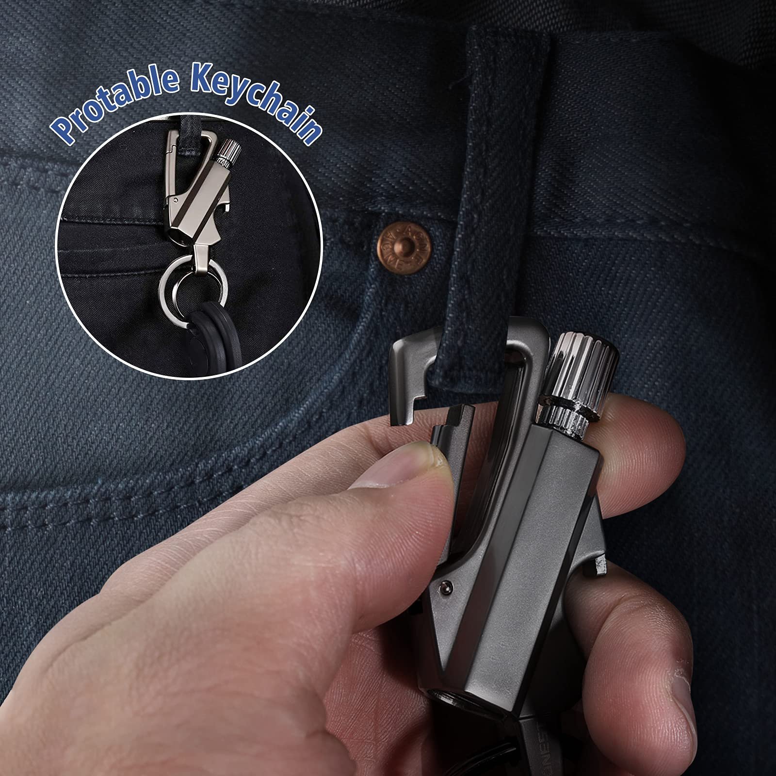 🔥LAST DAY 49% OFF🔥Permanent Match Infinity Lighter with Multitool Keychain Bottle Opener