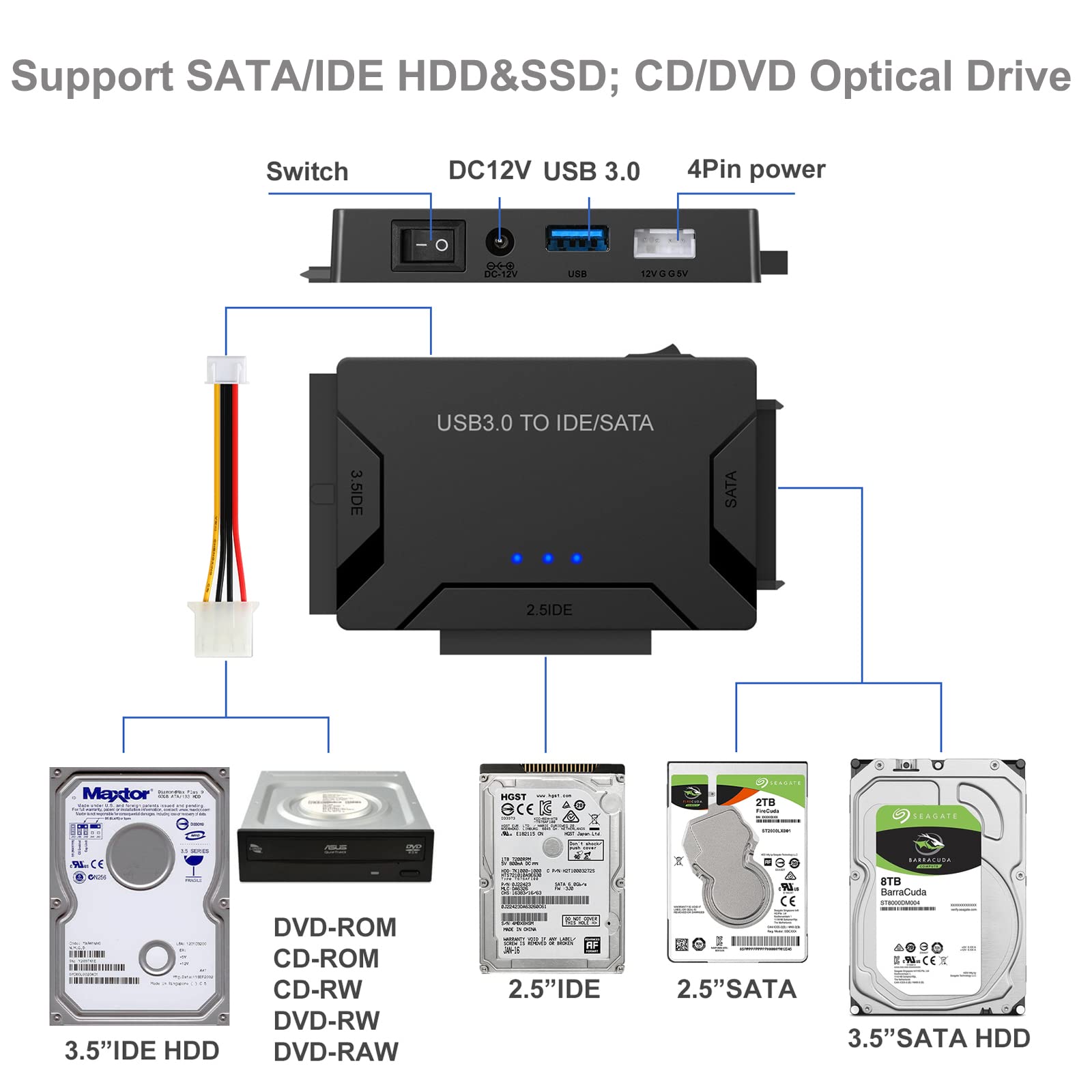 🔥Last Day Promotion 70% OFF🔥Ultra Converter USB 3.0  (Support Up To 6TB Drives) - BUY 2 FREE VIP SHIPPING