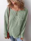 Women's casual round neck loose long sleeve T-shirt