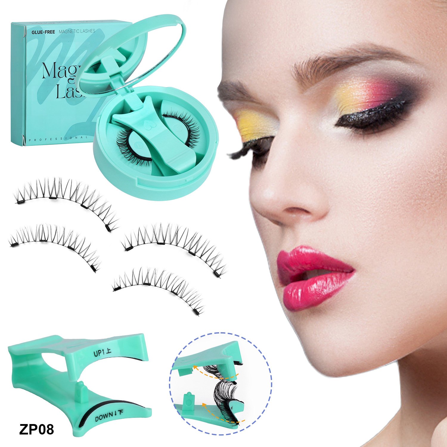 🔥Letzter Tag 49 % RABATT🎁Wiederverwendbare magnetische Wimpern mit Applikator