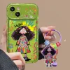 (🔥Last Day Promotion 50% OFF) Creative Graffiti Cute Girl Phone Case with Flip Mirror for iPhone - Buy 2 Free Shipping