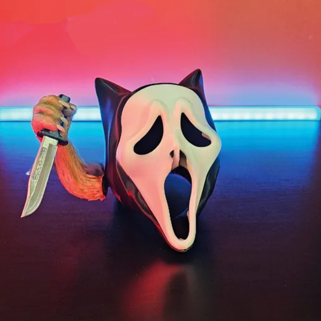 💥LAST DAY SALE 50% OFF💥Screaming Ghost Face Cat Mask⚡BUY 2 FREE SHIPPING