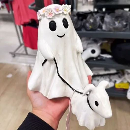 👻2024 Halloween Ghost Walking Dog Statue