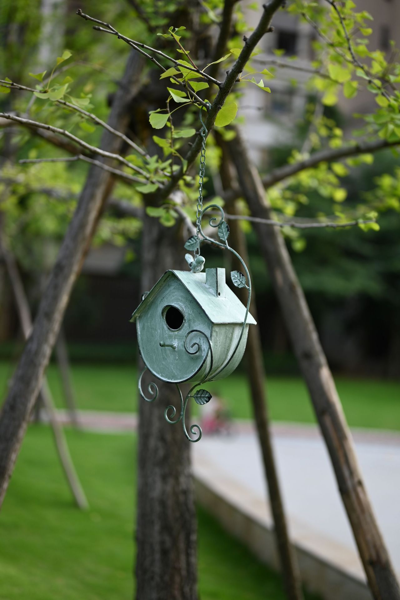 ❤️Handmade Metal Birdhouse Garden Stakes