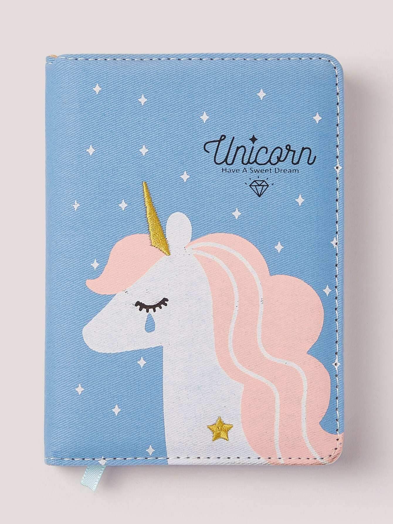 Random Unicorn Print Notebook 1pack
