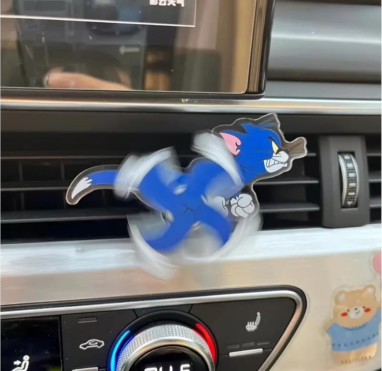 Cat and Mouse Acrylic Car Air Vent Decoration 3-piece (TOM-JERRY-SPIKE)