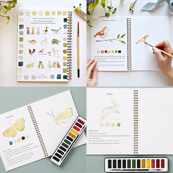 🔥LAST DAY 55% OFF - 🖼️Beginner-Friendly💕 Watercolor Workbook