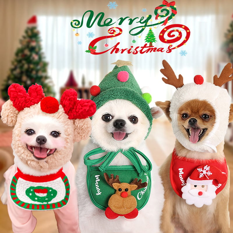 🎅Christmas Sale- 49% Off-Adorable Christmas Tree Pet Pom Pom Hat🔥Buy 3 Save 30%&FREE SHIPPING