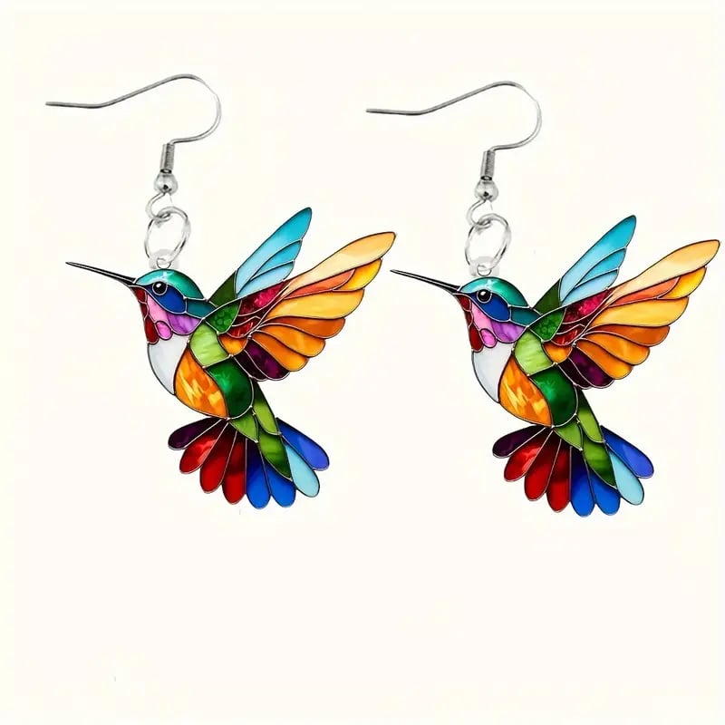 🌈Colorful Hummingbird Earrings🐦