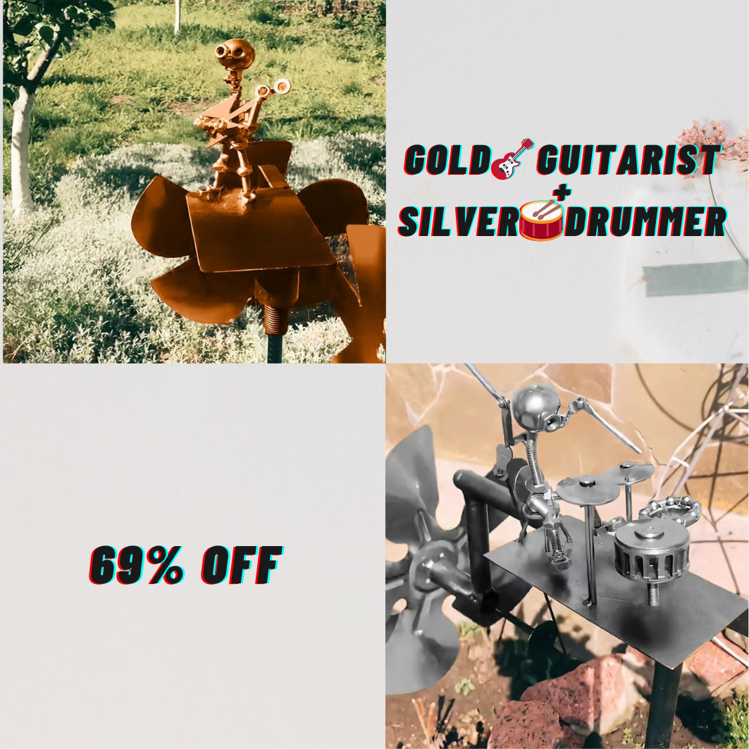 🔥Father's Day Sale 70% Off🥁Handmade Metal Rock Band Windmill🎁