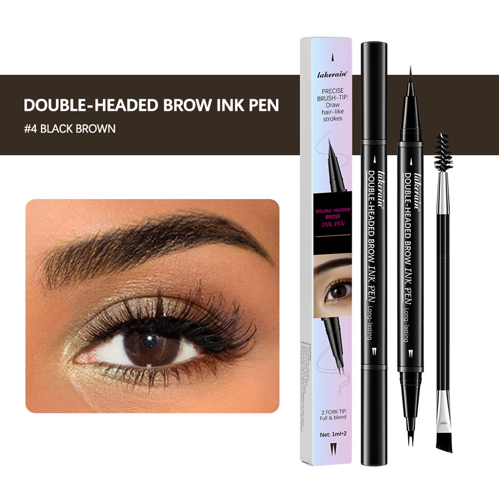 🎁TikTok Last Day Sale - 70% OFF✨2-in-1 Dual-Ended Eyebrow Pen💖 Achieve Perfect Brows Instantly