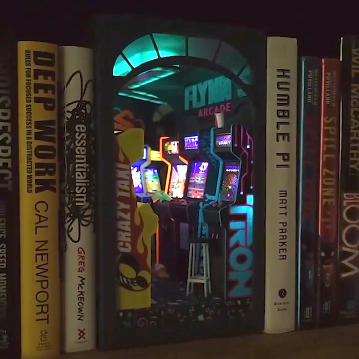 Flynn's Arcade Themed Booknook