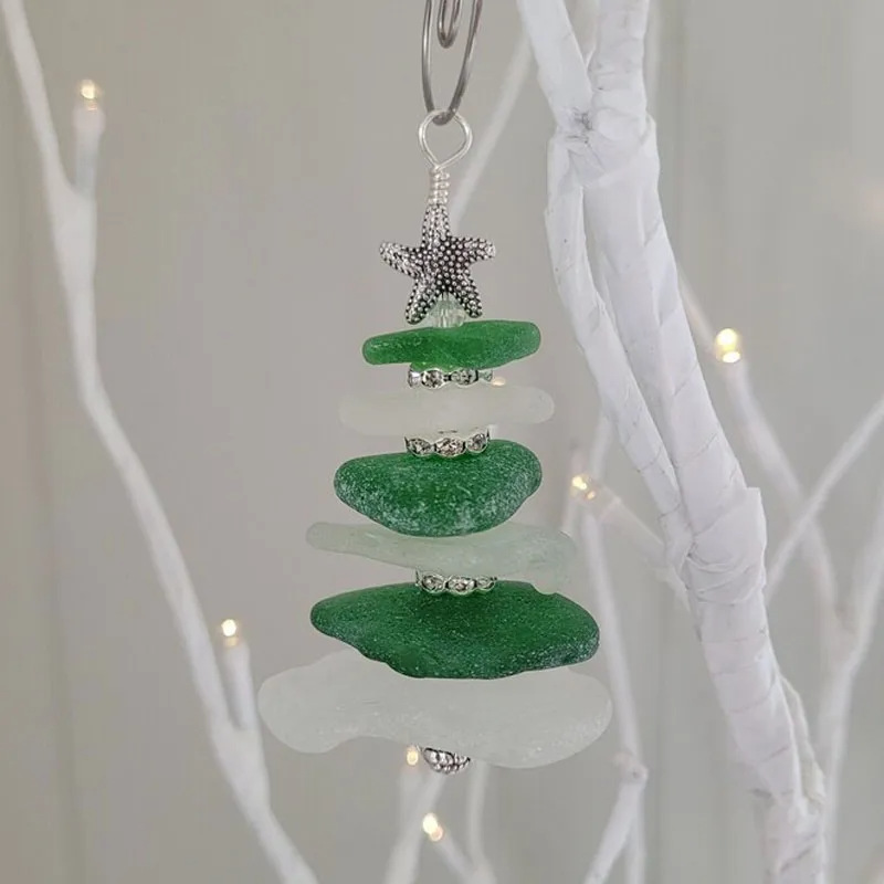 🎄2023🎁【Christmas Sale 75% OFF】Sea Glass Christmas Tree Ornament