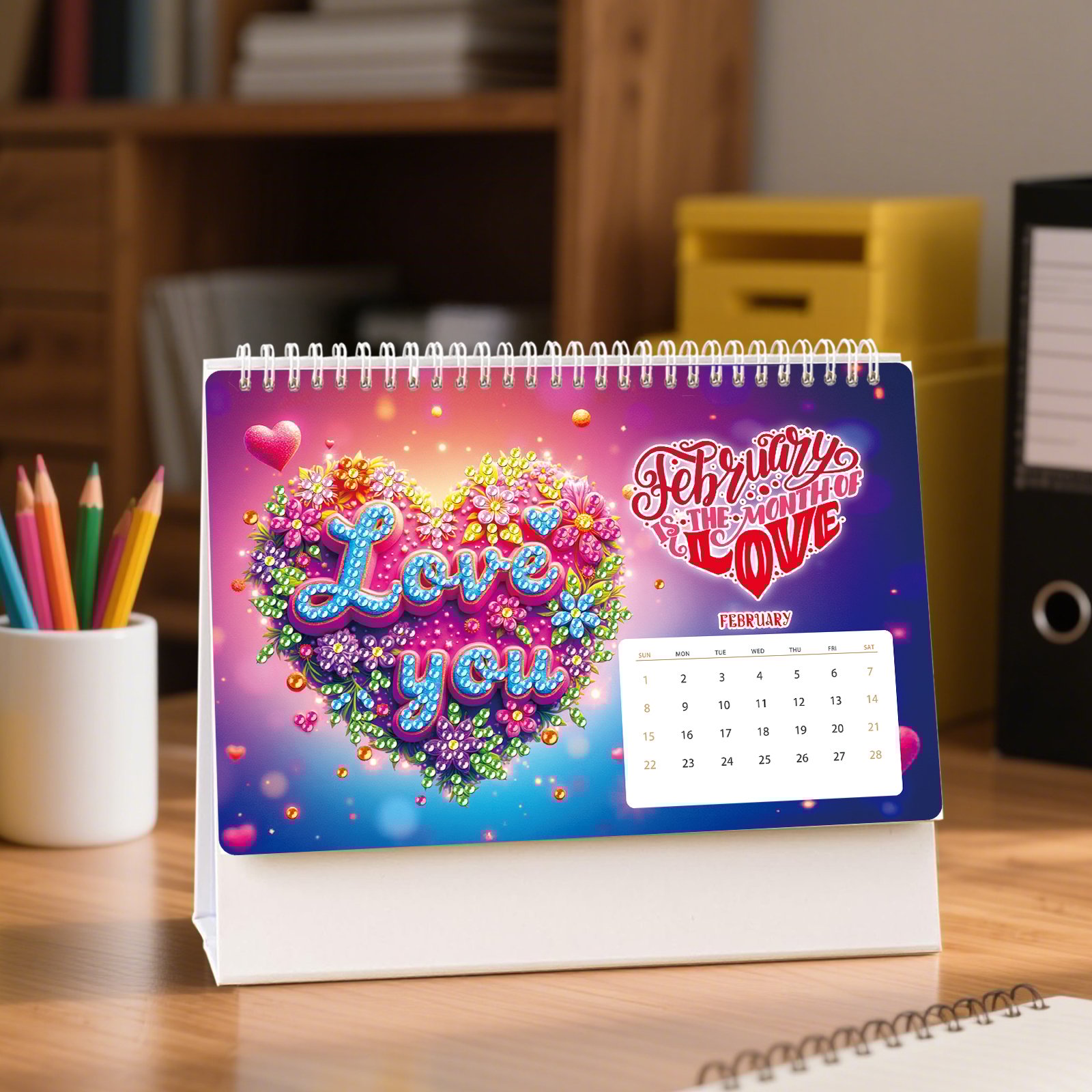 🔥Last Day Promotion 50% OFF🔥2026 DIY Special Shape Desktop Diamond Standing Calendar
