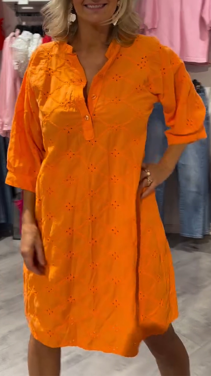 Women's V-neck Hollow Casual Dress