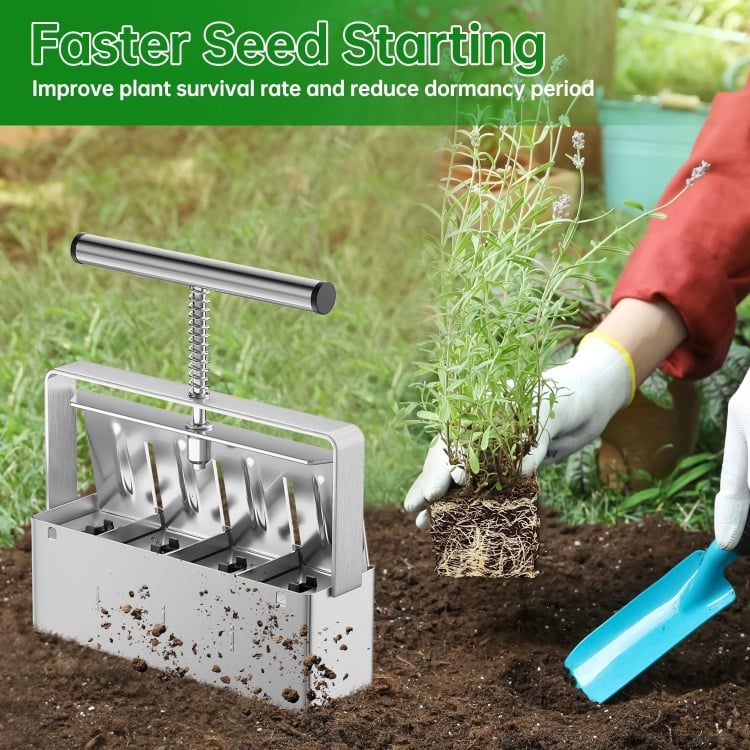 🔥Last Day Promotion 70% OFF🔥Cell Soil Block Maker with 3 Kinds Seed Pins