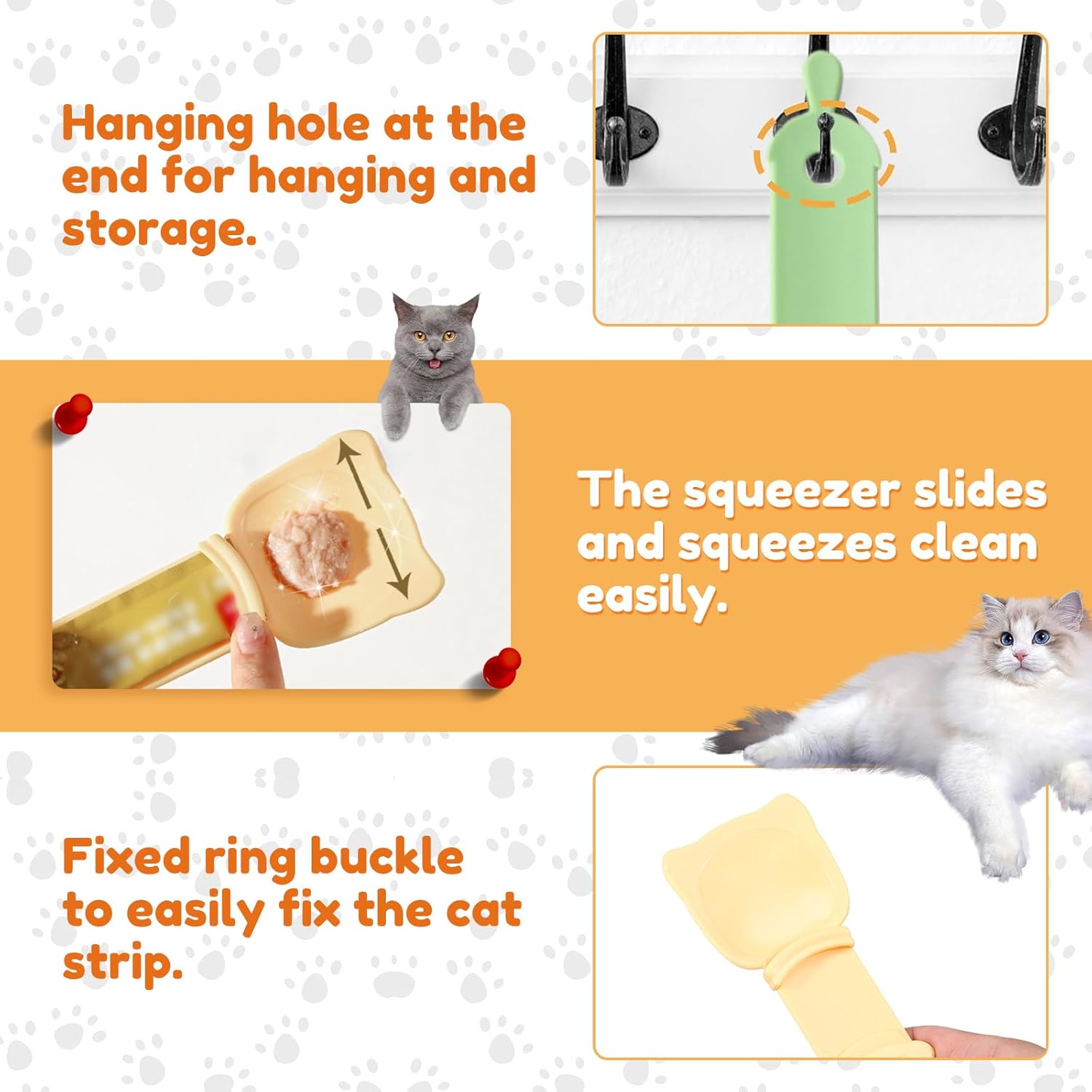 (🔥2024 Best Selling - 50% OFF) Cat Strip Squeeze Spoon, Buy More Save More!!!