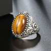 🔥Last Day 75% OFF🎁 Turkish Style Amber Tiger Eye Stone Agate Vintage Ring
