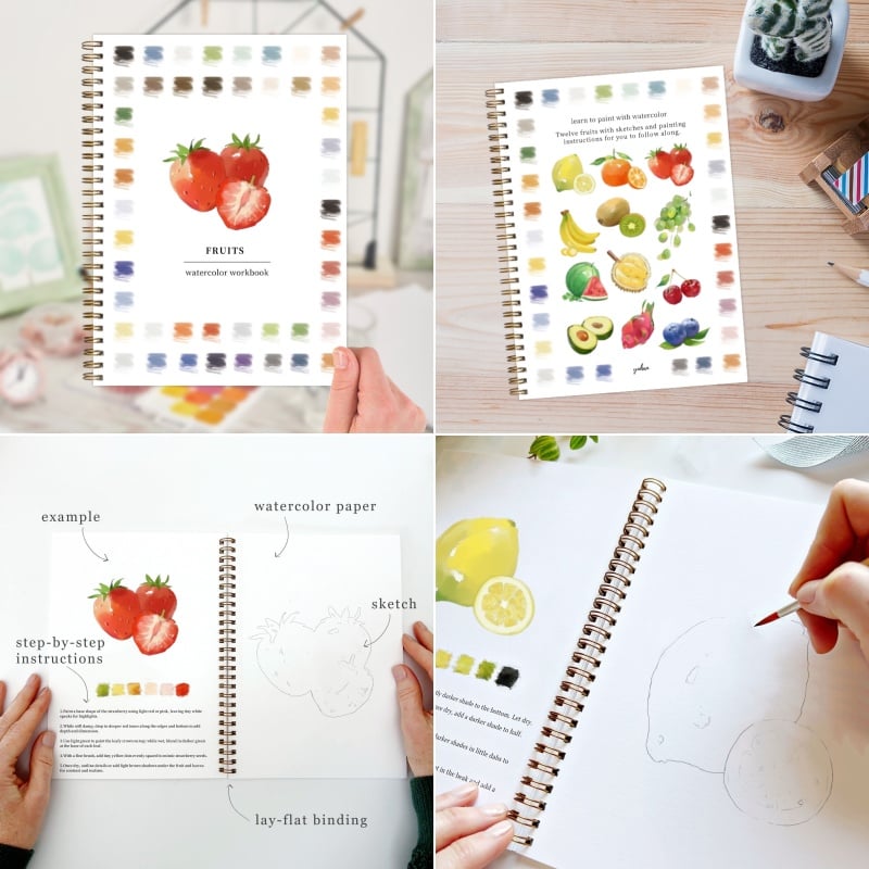 🎁Last Day Promotion 70% OFF💕 Watercolor Workbook🖼️Beginner-Friendly
