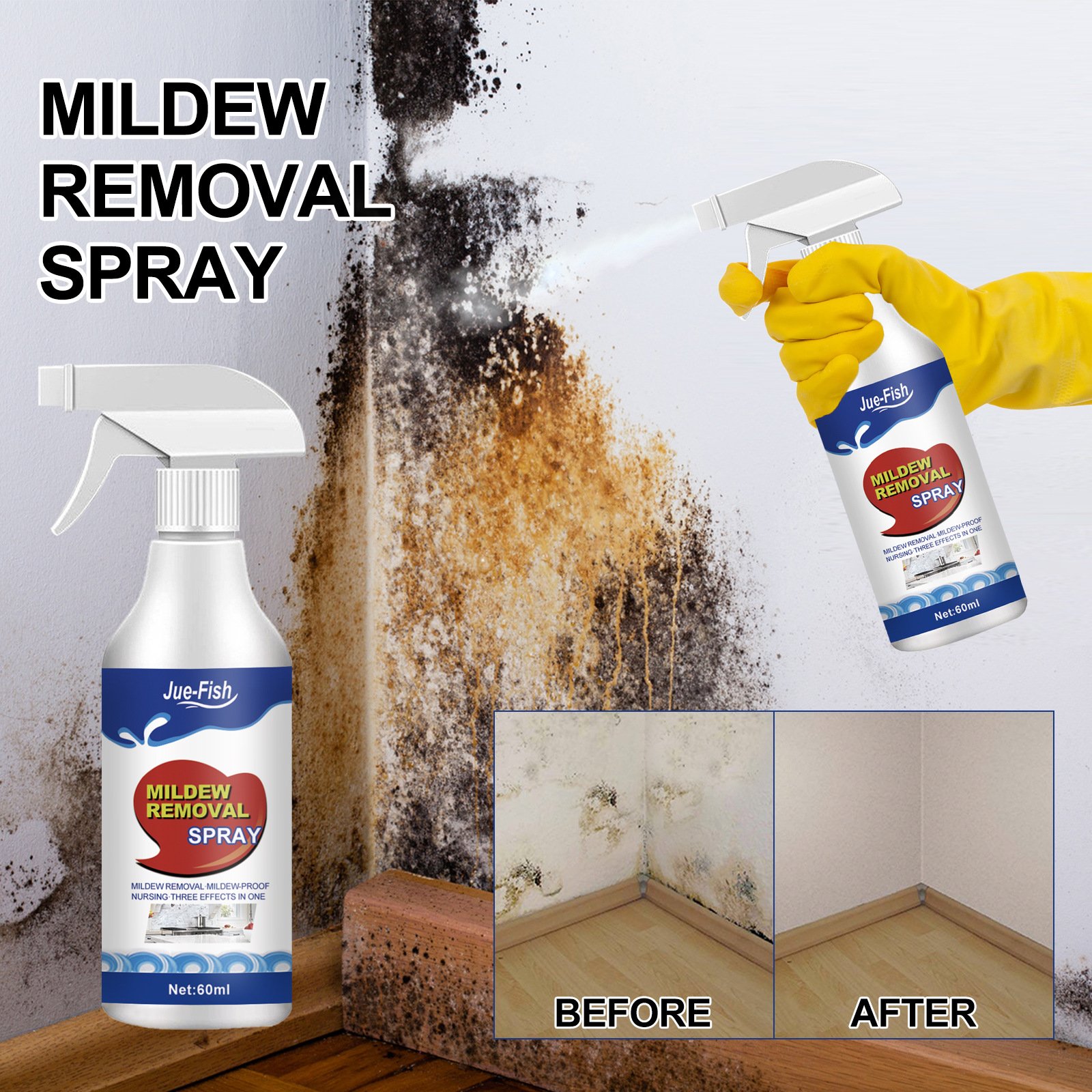 Last Day Promotion 70% OFF - 🔥Highly Effective Mould Removal Spray - Prevents Mould Regrowth🦠