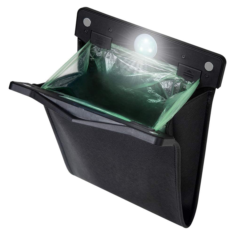 ⏰LAST DAY SALE 50% OFF💥Smart LED Waterproof Car Leather Trash Can